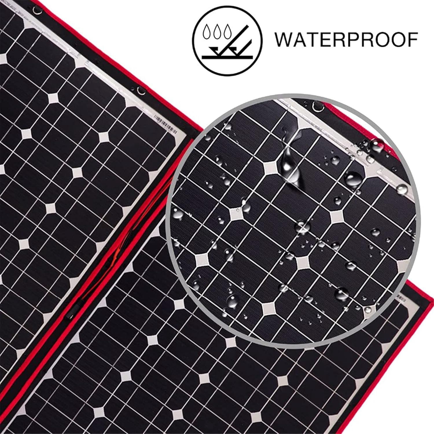RKXQT 200W Solar Panel Foldable Solar Charger, Outdoor Solar Powered Charger, Auto Solar Charger, for Mobile Phone Camping Hiking,40A
