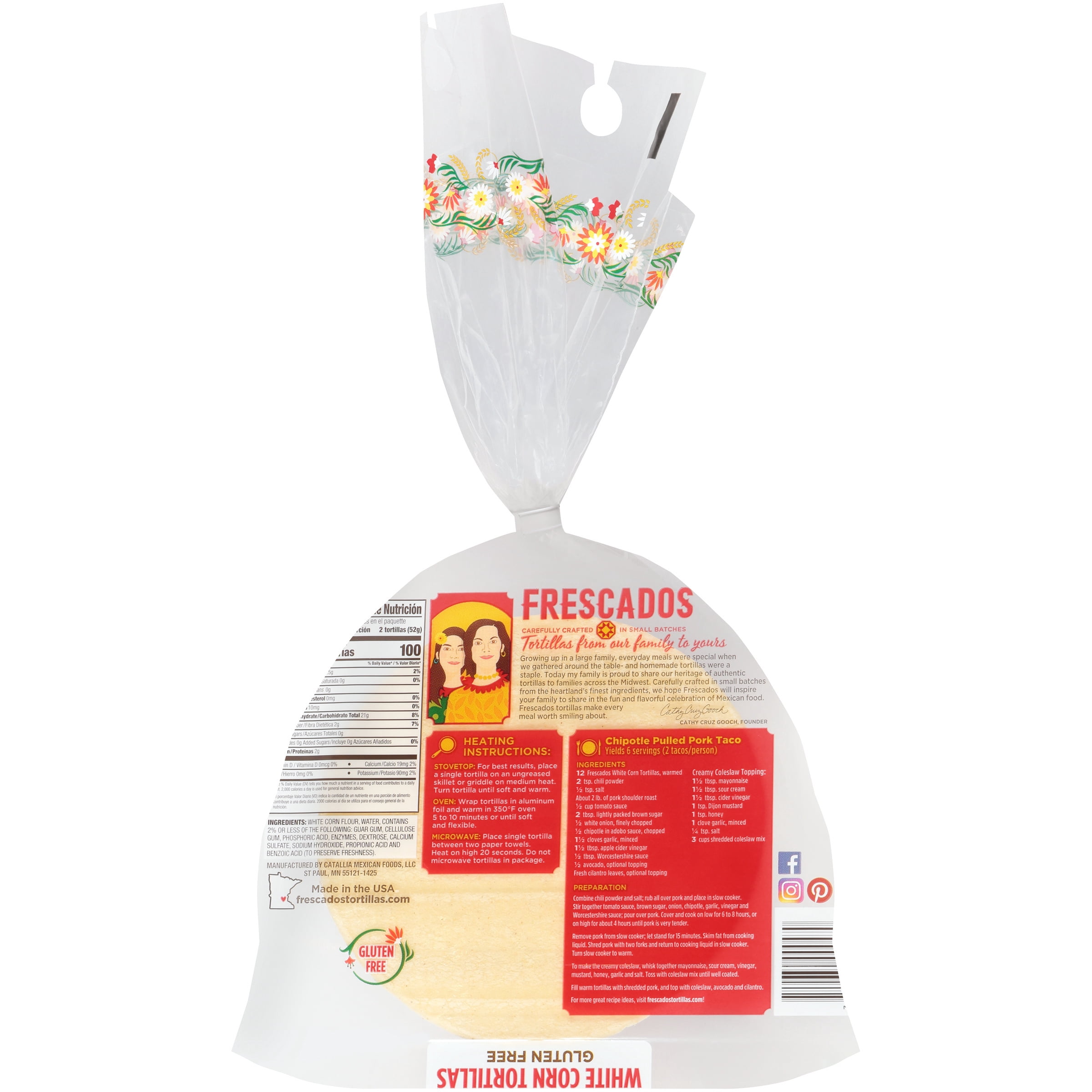 Frescados White Corn Tortilla, 30 Count