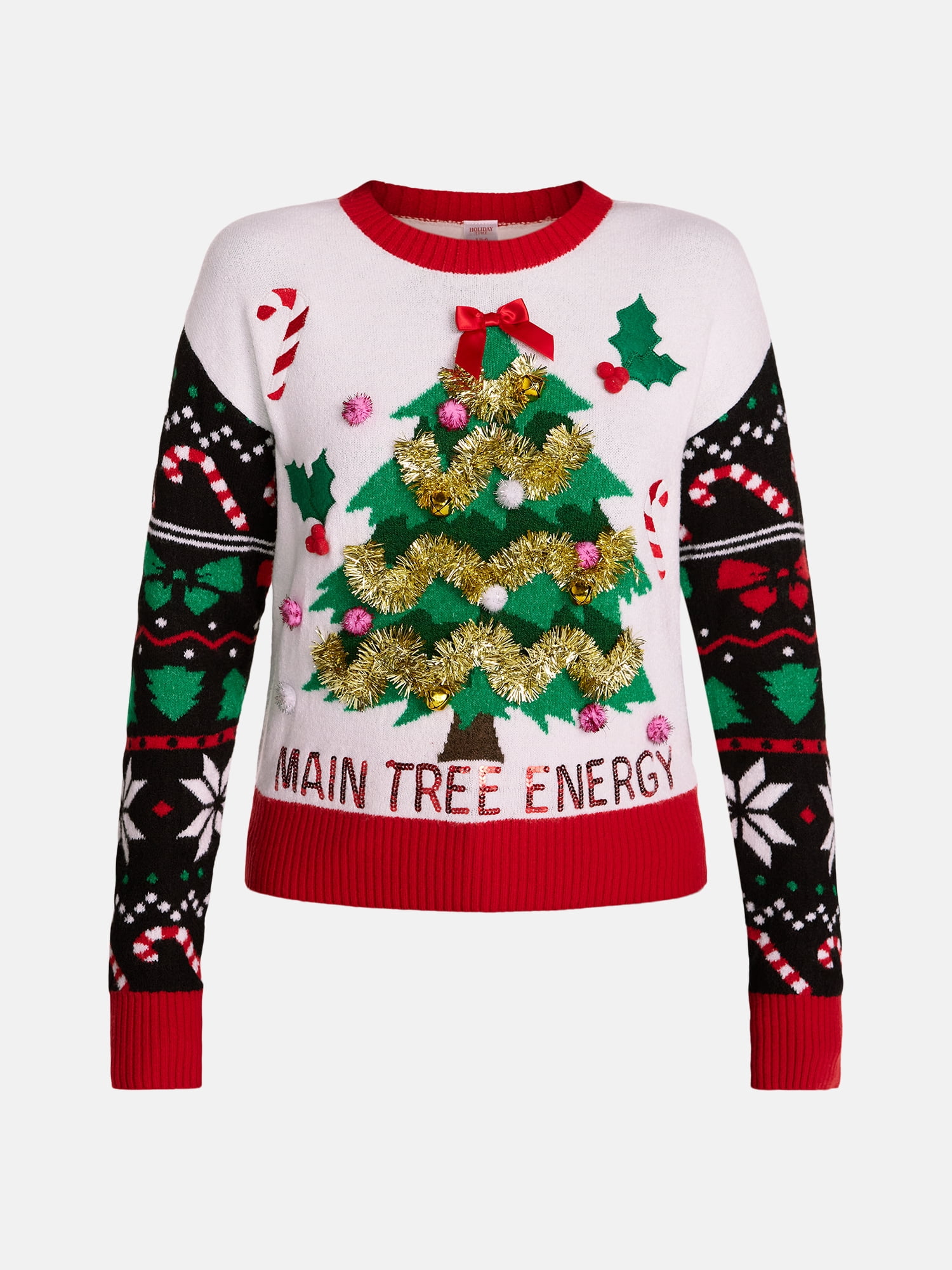 Holiday Time Women's and Women's Plus Christmas Sweater, Midweight, Sizes XXS-4X