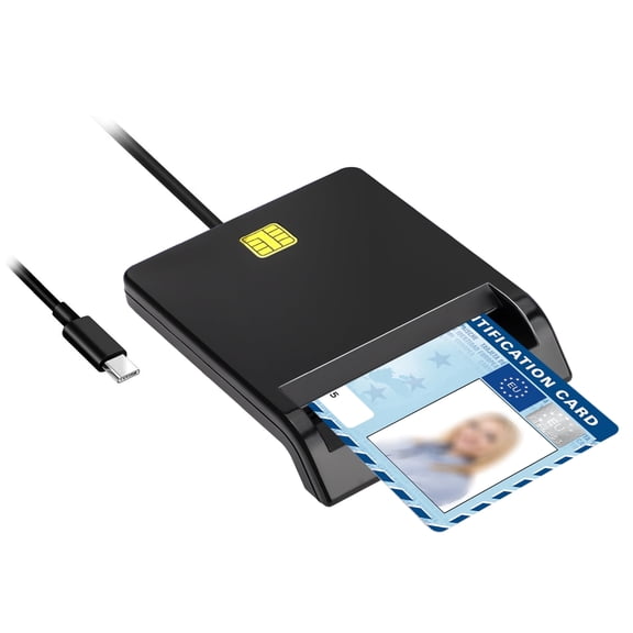CAC Smart Card Reader, TSV USB C Common Access Card Adapter Fits for ID IC Chip Card