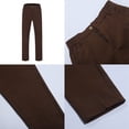 thumbnail image 4 of Men's Casual Pants Men's Autumn And Winter Slacks Tracksuit Pants With Pocket Stylish Jeans Cropped Coffee 32, 4 of 9