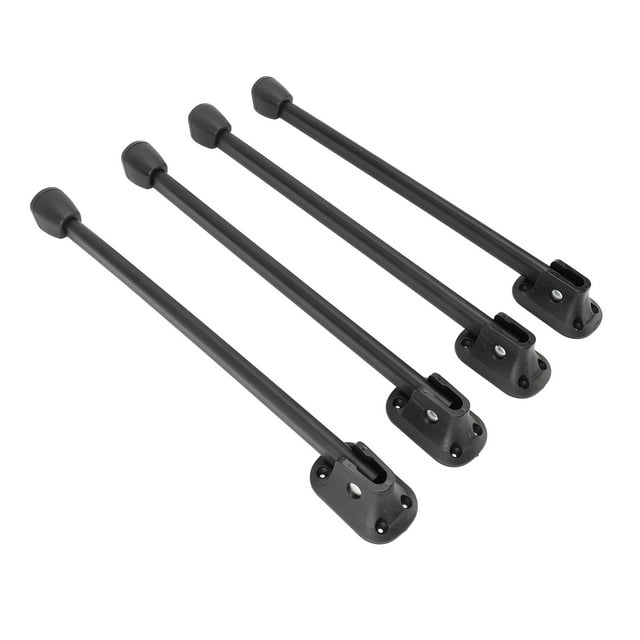 Pendías de Mesa Plegables de Servicio Pesado de 4 piezas, Patas de Muebles de metal de Hierro Resistentes Con Relleno de Silicona para Mesas de Café para Campamentos negros
