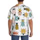 thumbnail image 3 of Fotbe Colorful Insects Camisa Estampada de Manga Corta para Hombre, Casual de Verano, Estilo Playero, Sin Arrugas-XX-Large, 3 of 5