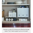 thumbnail image 5 of Yamazaki Home Riser Shelf [Set of 2], White, Steel, Supports 4.4 pounds, No Assembly, 5 of 7