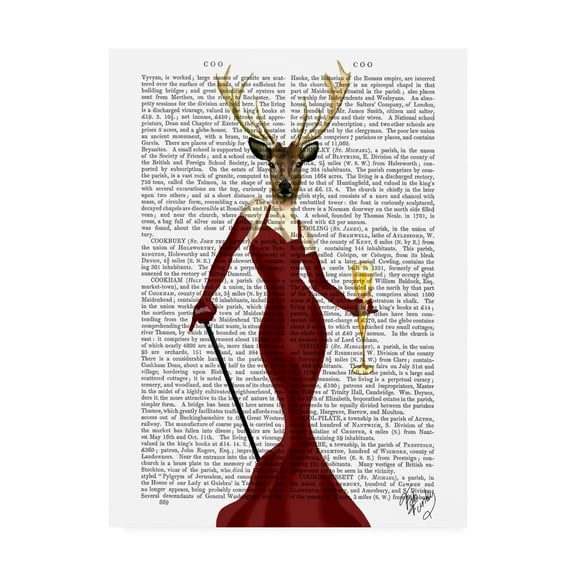 Trademark Fine Art 'Glamour Deer in Marsala' Canvas Art by Fab Funky