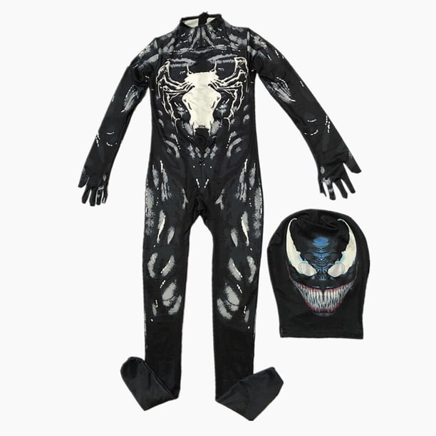 Disfraz de Venom para niños, mono de superhéroe, Spiderman, Spandex, Zentai, Halloween, Cosplay, estilo 3D Fivean unisex
