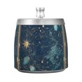 thumbnail image 7 of Yayeee Ashtray with Lid for Cigarette Smokeless Stainless Steel Home Ash Holder, Dark Star Map, 7 of 7