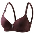 thumbnail image 2 of Ashirexll Push Up Bra, Plus Size Bras for Women, Solid Color T Shirt Bra Wireless Everyday Comfort, 2 of 6
