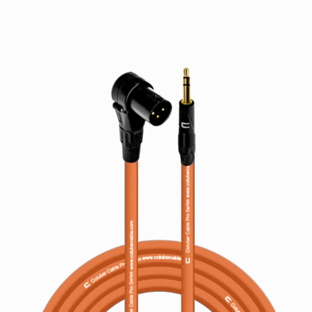Columber Cable - Right Angle 3-Pin XLR Male to 3.5 TRS Male 3-Pin Connector
