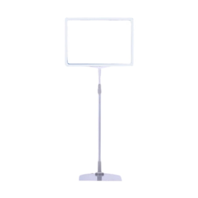 GUOOL Adjustable Sign Holder Poster Stand Heavy Duty Floor Sign Stand Holder Sign Rack White