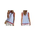 thumbnail image 3 of Womens Summer 2025 Casual Striped Color Block High Neck Tank Top Loose Knit High Low Sleeveless Shirts As Shown S, 3 of 6
