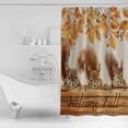 thumbnail image 4 of Welcome Fall Squirrel Shower Curtains for Bathroom Waterproof Fabric Bath Curtains Decor Bath Tub Curtain Thanksgiving Botanical Rustic Decorative Shower Curtain Sets with 12 Hooks, 72x72 Inch, 4 of 6