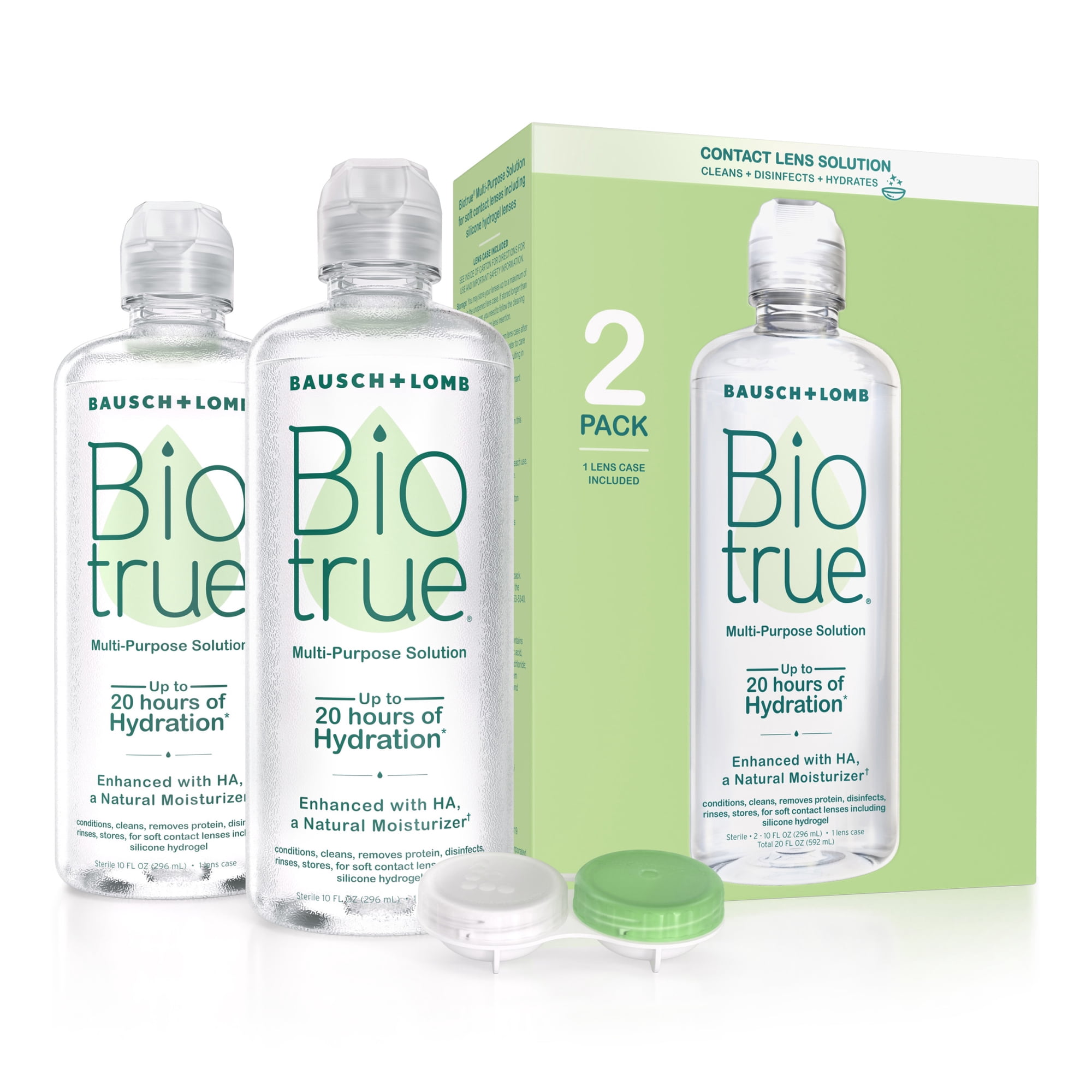 Biotrue Original Multi-Purpose Contact Lens Solution with Lens Case by Bausch + Lomb, 20 fl oz