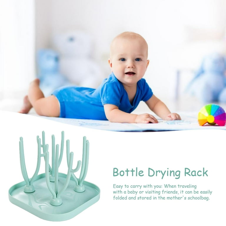  YOTIME Baby Bottle Drying Rack with Drainer, Foldable