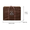 thumbnail image 2 of Vrorvz Large Moving Storage Bag with Handles for Clothes and Quilts Non Woven Fabric Heavy Duty Packing Bag for Student Dormitory Iindispensable 22.8"x17.7"x7" Brown, 2 of 4