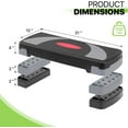 thumbnail image 3 of SLSRFD Aerobics Stepper Platform for Exercise Adjustable Compact Workout Step for Cardio, Core and Strength Training, 3 of 20