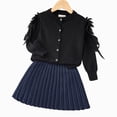thumbnail image 4 of Gibobby Sweater Toddler Sweater Toddler Girl Boy Baby Kids Autumn And Winter Sweater Color Cardigan Solid Color Cardigan Kids Sweater(3-4 Years,Black), 4 of 9