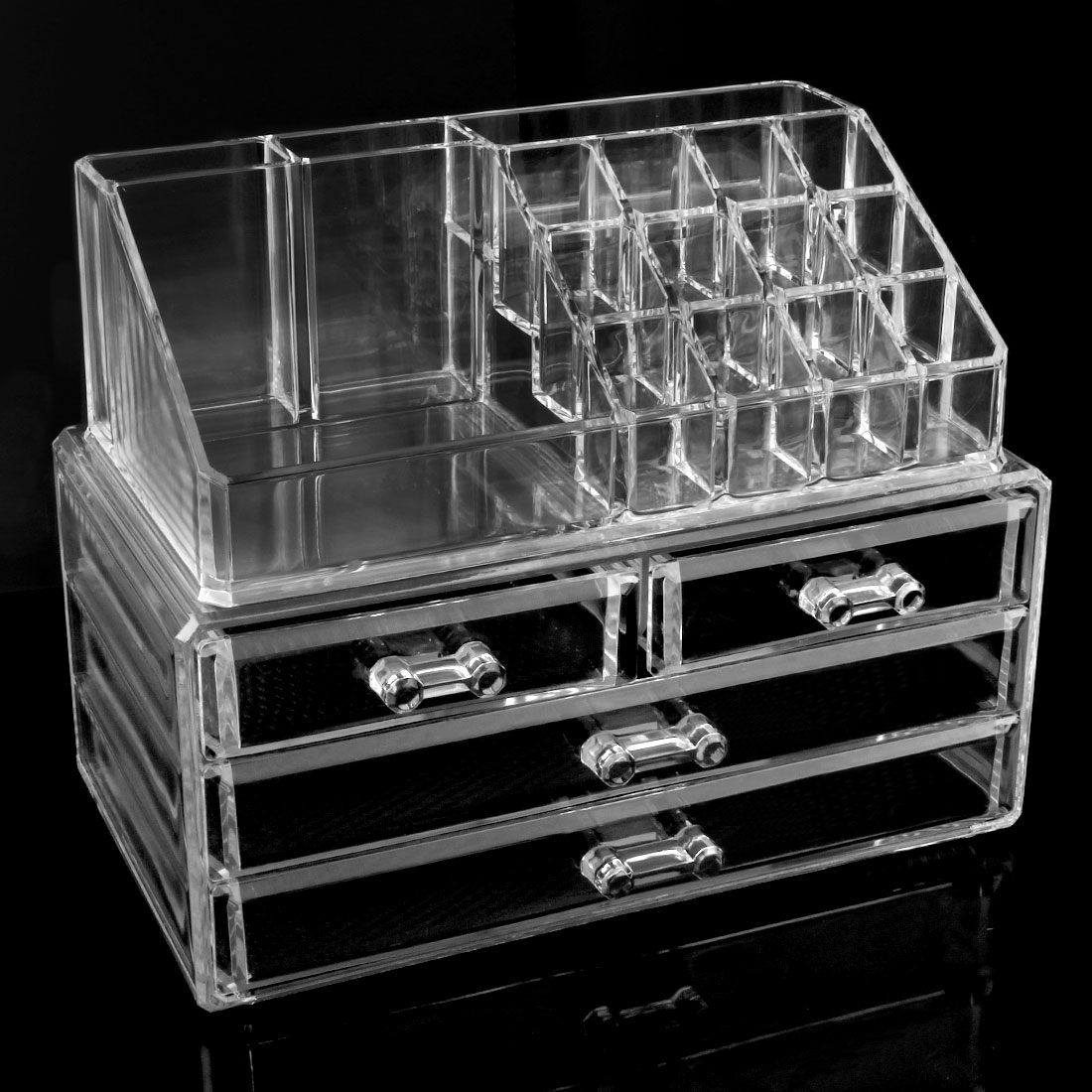 Unique Bargains Acrylic Jewelry Cosmetic Storage Display Boxes