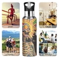 thumbnail image 7 of Yayeee 33oz Insulated Water Bottle Double Wall Stainless Steel with Flip Straw Lid, Bright Skeleton, 7 of 7