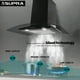 thumbnail image 3 of Campana Extractora Decorativa De Pared En Cristal Curvo Negro De 76 Cm SUPRA CC-76-BLACK, 3 of 7