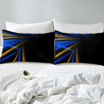 thumbnail image 4 of Erosebridal Gradient Abstract Ombre Fitted Sheet Set Full, Retro Geometry Striped Bedding Full Size, Adult Teens（No Top Sheet）, 4 of 6