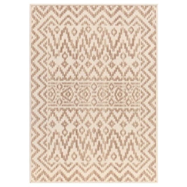 Trans-Ocean Imports BEA23735222 24 x 35 in. Liora Manne Beaux Tribal Diamond Indoor Rug Wilton Woven Rectangular Rug - Neutral