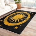 thumbnail image 1 of Sun Stars Rug & Home Decor - Celestial Rugs for Entryway, Front Door Mat Indoor Entrance, Washable Rugs, 2x3 Rug, Non Slip Soft Small Area Rug, Black and Gold Carpet & Room Decorations X-&557, 1 of 7