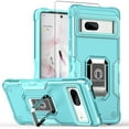 thumbnail image 1 of Allytech Google Pixel 7A Case with Ring Holder + 1 Pcs Screen Protector, Kickstand Rugged Shockproof Anti-Scratch Bumper Protective Back Cover Case for Google Pixel 7A - Mint, 1 of 8