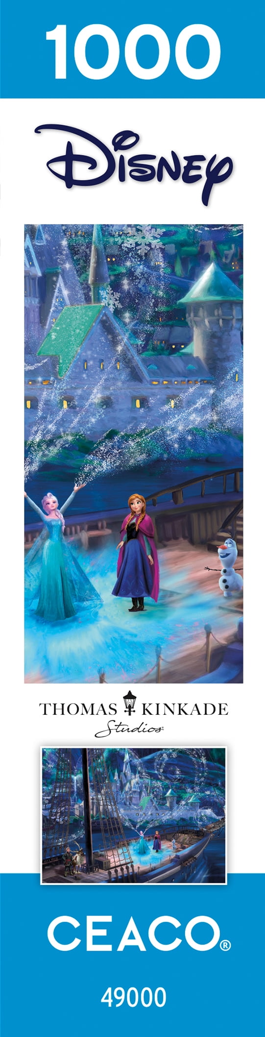 Puzzle en bois de 1000 pièces Ceaco Thomas Kinkade Frozen Love and Magic pour adultes à partir de 14 ans