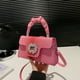 thumbnail image 3 of Bolsos de gran valor para mujer, otoño 2025, nuevo estilo, bolso de mano con estampado de cocodrilo brillante, versátil, informal, bandolera de hombro, pequeño bolso cuadrado, 3 of 5