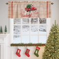 thumbnail image 4 of Valances for Windows Red Truck Christmas Rod Pocket Cafe Window Treatments Valance Curtains for Kitchen Bathroom Laundry Basement Windows 60"x18", 4 of 7