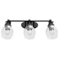 thumbnail image 3 of Aiwen 3-Light Black Vanity Light Wall Sconce with Clear Glass Shade, Farmhouse Bathroom Indoor/Outdoor Wall Lamp, 3 of 10