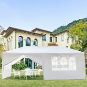 10 x 20 Outdoor Tent Canopy Tent Party Tent Wedding Tent Gazebo Pavilion Backyard Tent with Side Walls, White W15620