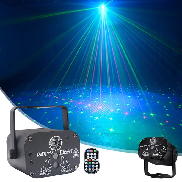Mini Proyector De Luz Láser Para Discoteca Dj Mini DJ Disco Luz láser Proyector láser RGB Lámpara estroboscópica (batería incorporada)