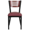 thumbnail image 6 of Flash Furniture HERCULES Series Black Slat Back Metal Restaurant Chair - Mahogany Wood Back, Burgundy Vinyl Seat, 6 of 7