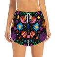 thumbnail image 2 of Fotbe Colorful Floral2 Womens High Waist Running Shorts Athletic Workout Quick Dry Shorts for Women with Pockets Gym Yoga Summer Shorts-Small, 2 of 9
