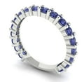 thumbnail image 2 of 1.26 ctw Wedding Band for Women - 18K White Gold Simulated Tanzanite Stackable Eternity Ring, 2 of 6