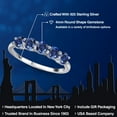 thumbnail image 2 of Gem Stone King 1.25 Ct Round Blue Created Sapphire 925 Sterling Silver Ring, 2 of 6