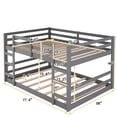 thumbnail image 5 of Bellemave Low Full Over Full Bunk Beds, Juniors Floor Bunk Bed with Ladder and Guardrails, Wood Full Bunk Bed for Teens,  Gray, 5 of 8