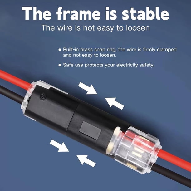 20/40/50/60/100 Pack Double Wire Lock-Grip Connector, Waterproof