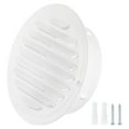 thumbnail image 1 of Cubierta de ventilación redonda de 6" Uxcell, rejilla de acero inoxidable con louver para ventilación, blanca, 1 of 6