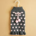 thumbnail image 2 of DOPI Pet Skirt Wave Dot Pattern Keep Warmth Good Elasticity Knitted Pet Cats Sweater Dress for Winter, 2 of 8