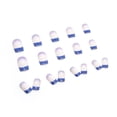 thumbnail image 6 of Fofosbeauty 24 pcs Short False Nails, Press-on Nails Designs 2024, Square French Blue and Sliver, 6 of 8