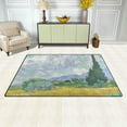 thumbnail image 3 of GZHJMY Wheat Field with Cypresses by Vincent Van Gogh Area Rug Rugs Non-Slip Floor Mat Doormats Living Room Bedroom 31 x 20 inches, 3 of 5