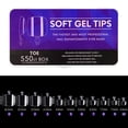 thumbnail image 7 of 500Pcs Full Cover False Transparent Nails Extension, Artificial Nails, Toe Nails, 7 of 7