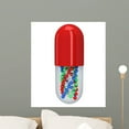 thumbnail image 1 of Half Red Pill Capsule Wall Decal by Wallmonkeys Peel and Stick Graphic (24 in H x 9 in W) WM79055, 1 of 4