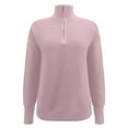 thumbnail image 6 of Sweatshirt for Women Half Zip Cropped Pullover Hoodies Fall Winter Tops Oversized Zip Up Hoodie for Women Baggy Loose Basic Zipper Hooded Sweatshirt Coat Y2K Jacket, 6 of 6