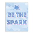 thumbnail image 2 of The Stupell Home Decor Collection Be The Spark Blue Geometric Typography Wall Plaque Art, 10 x 0.5 x 15, 2 of 2