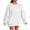 White, variant on Boho Tops For Women Winter Sweatshirts No Hood Long Sweaters White Zip Up Sweatshirt Long Sleeve Tops With Thumb Holes Young Adult Fashion