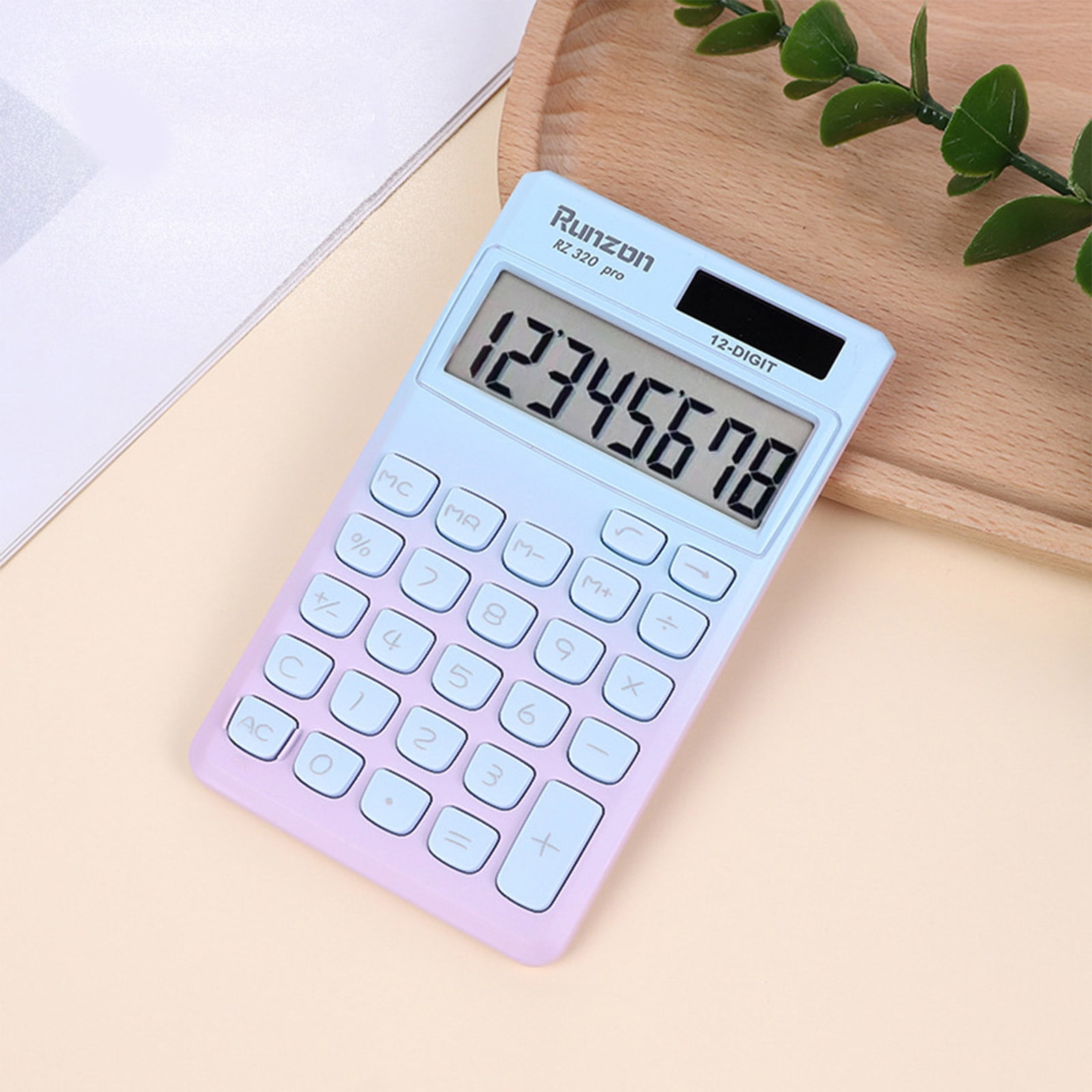 Topllc Solar Powered Calculator Large Display And Buttons Clear Large Lcd Display Ideal For Office School Home And Business Use Solar Calculator Blue
